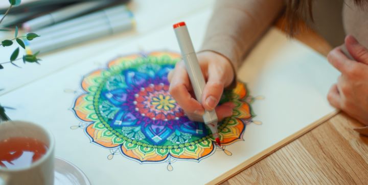 coloring a mandalas