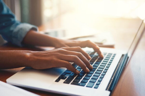 hands on a keyboard