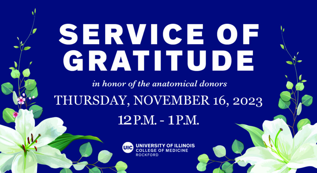 Service of Gratitude in honor of the anatomical donors Thursday, November 16, 2023, 12-1 p.m.
