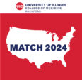 USA on red background with navy MATCH DAY 2024. UICOMR logo