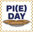 pie boarder with 3 pies and PI(E) DAY